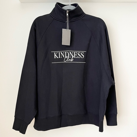 Brunette the Label Kindness Club 1/2 Zip Sweatshirt - Picture 1 of 4